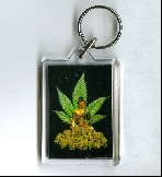 Cannabis Buddha Key-Ring