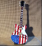 USA Flagge Mini-Gitarre 1