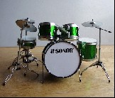 Mini Drum-Kit SONOR grÃ¼n